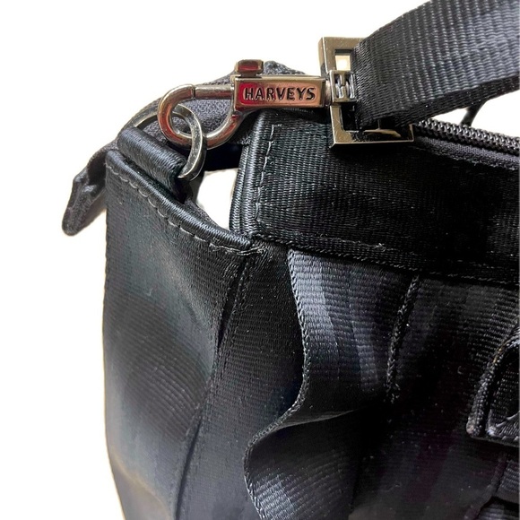 Harveys Seatbelt Bag Women's Lola Satchel Salvage, Black Satchel - Picture 10 of 16